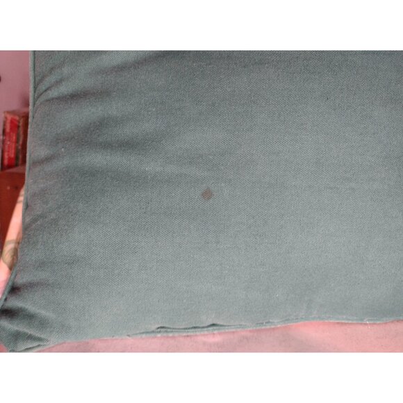 Large Vintage Tapestry Garden Scene Throw Pillow 17 x 17 Cottagecore Flowers - Picture 7 of 7